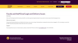 
                            6. Faculty and Staff Email Login and Delivery Issues | Information ...