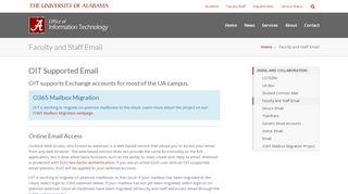 
                            7. Faculty and Staff Email – Office of Information Technology | The ...