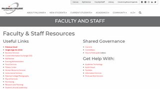 
                            3. Faculty and Staff - Palomar College