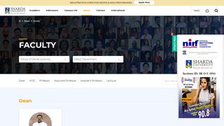 
                            6. Faculty Details | Sharda University