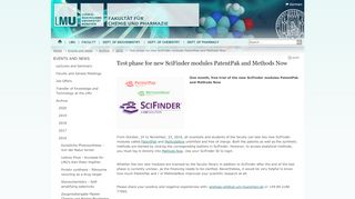 
                            12. Faculty for Chemistry and Pharmacy LMU Munich - Test phase for new ...