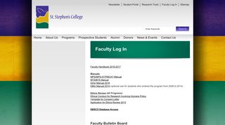 
                            6. Faculty Log In | St Stephens College