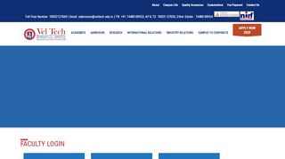 
                            4. Faculty login - Vel Tech