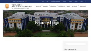 
                            3. Faculty Login - Vidya Jyothi Institute of Technology