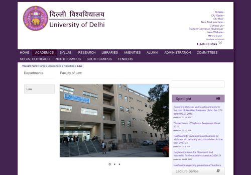 
                            8. Faculty of Law - University of Delhi