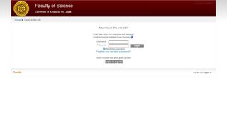 
                            3. Faculty of Science: Login to the site