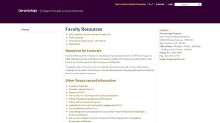 
                            13. Faculty Resources - Gerontology - San Francisco State University