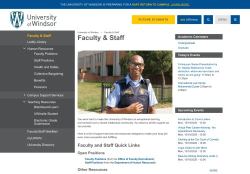 
                            1. Faculty & Staff | University of Windsor