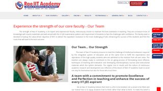 
                            2. Faculty Team - Rao IIT Academy