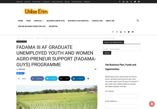 
                            9. (FADAMA-GUYS) PROGRAMME - Utibe Etim