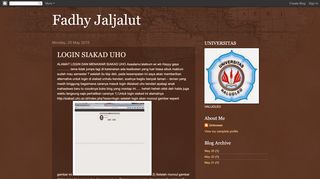 
                            13. Fadhy Jaljalut: LOGIN SIAKAD UHO