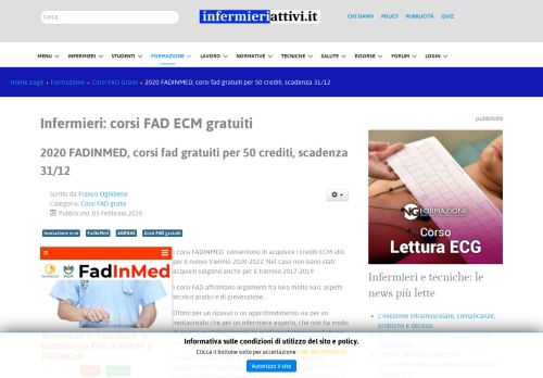 
                            2. FADINMED, corsi fad gratuiti per 66 crediti, scadenza 2019