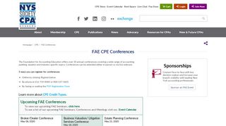 
                            9. FAE CPE Conferences | The New York State Society of CPAs ...