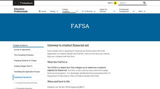 
                            5. FAFSA – Financial Aid Applications | Education Professionals – The ...