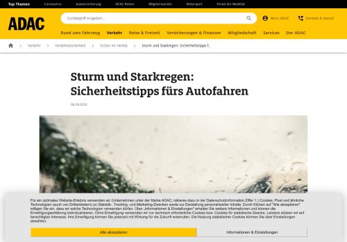 
                            10. Fahren bei Wind und Sturm | ADAC