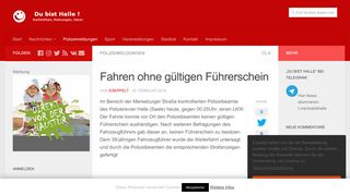 
                            11. Fahren ohne gültigen Führerschein – Du bist Halle