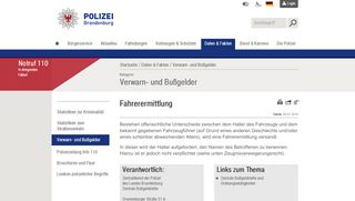 
                            3. Fahrerermittlung | Verwarn- und Bußgelder | Polizei Brandenburg