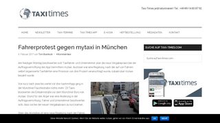 
                            13. Fahrerprotest gegen mytaxi in München - Taxi Times