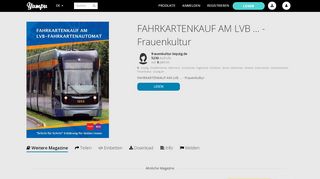 
                            11. FAHRKARTENKAUF AM LVB ... - Frauenkultur - Yumpu