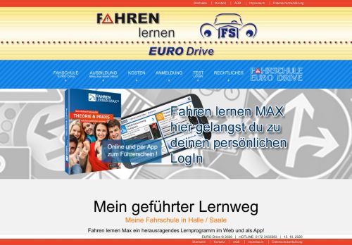 
                            7. Fahrschule EURO Drive - Fahren lernen Max LogIn -