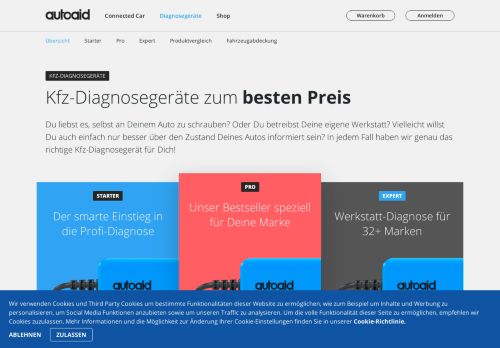 
                            3. Fahrzeugdiagnose im Internet | autoaid