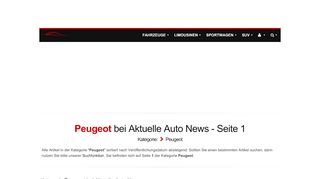 
                            13. Fahrzeugkategorie Peugeot - bei aktuelle Auto News | Seite 1