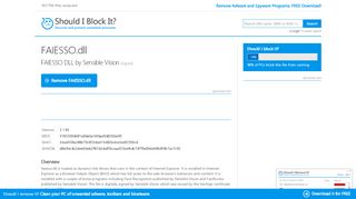 
                            8. FAIESSO.dll - Should I Block It? (MD5 ...