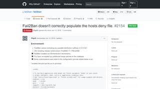 
                            3. Fail2Ban doesn't correctly populate the hosts.deny file. · Issue #2154 ...