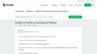 
                            9. fail2ban on Postfix not banning an IP address | Linode Questions