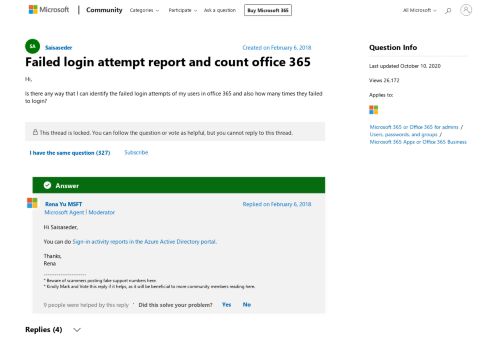 
                            1. Failed login attempt report and count office 365 - Microsoft Community