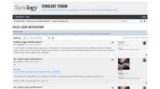 
                            1. Failed Login Notification? - Synology Forum