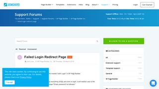 
                            5. Failed login redirect page - JoomShaper