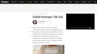 
                            4. Failed Startups: Yik Yak - Forbes