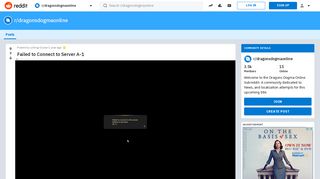 
                            1. Failed to Connect to Server A-1 : dragonsdogmaonline - Reddit