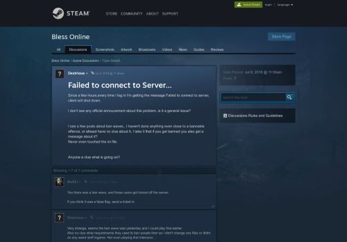 
                            5. Failed to connect to Server... :: Bless Online Game Discussions
