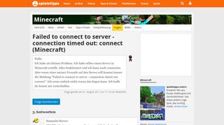 
                            5. Failed to connect to server - connection timed out: connect (Minecraft)