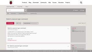 
                            9. failed to execute login command - Raspberry Pi Forums