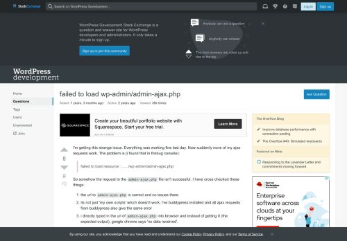 
                            9. failed to load wp-admin/admin-ajax.php - WordPress Development ...