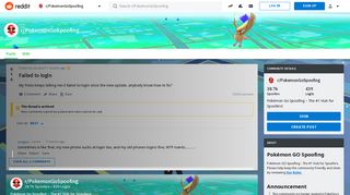 
                            1. Failed to login : PokemonGoSpoofing - Reddit