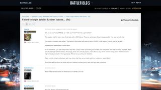 
                            5. Failed to login sold - Forums - Battlelog / Battlefield 3