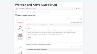 
                            5. Failed to open media file - Worx4 X and X2Pro Forum