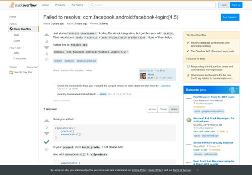 
                            7. Failed to resolve: com.facebook.android:facebook-login:[4,5 ...