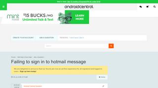 
                            2. Failing to sign in to hotmail message - Android Forums at ...