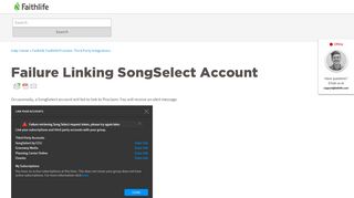 
                            8. Failure linking SongSelect account – Faithlife