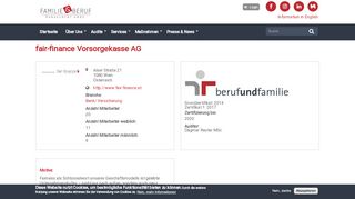 
                            4. fair-finance Vorsorgekasse AG | Familie und Beruf