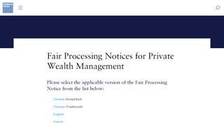 
                            11. Fair Processing Notices for Private Wealth ... - Goldman ...