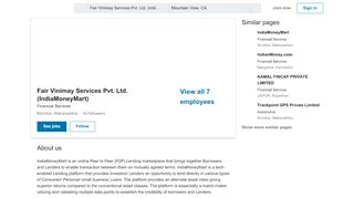 
                            8. Fair Vinimay Services Pvt. Ltd. (IndiaMoneyMart) | LinkedIn