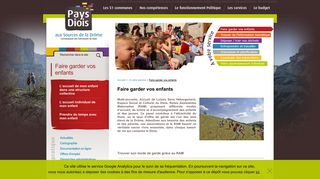 
                            6. Faire garder vos enfants - Communauté des Communes du Diois