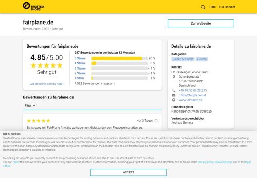
                            8. fairplane.de Bewertungen & Erfahrungen | Trusted Shops