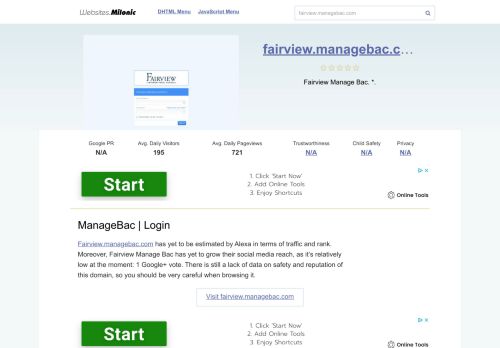 
                            4. Fairview.managebac.com website. ManageBac | Login.